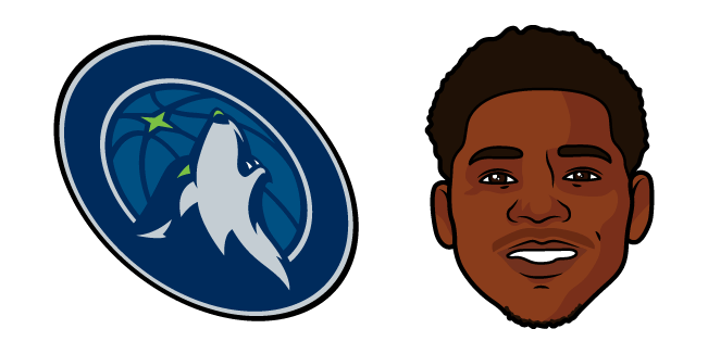 Anthony Edwards & Wolves Logo Cursor