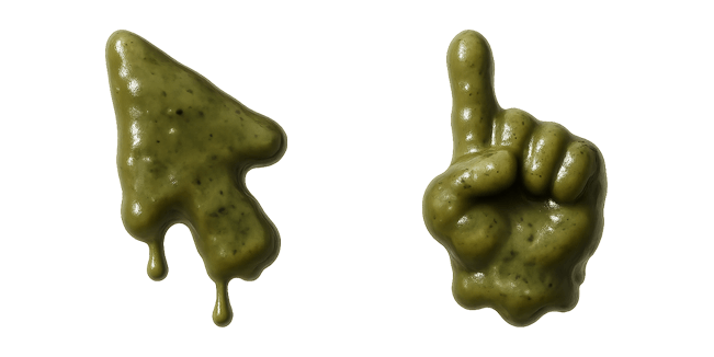 Green Swamp Dripping 3D Cursor