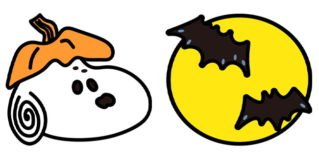 Halloween Snoopy & Bats Cursor