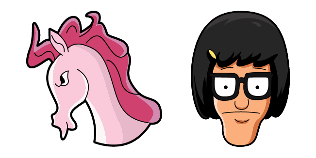 Bob's Burgers Tina Belcher & Pink Horse Cursor