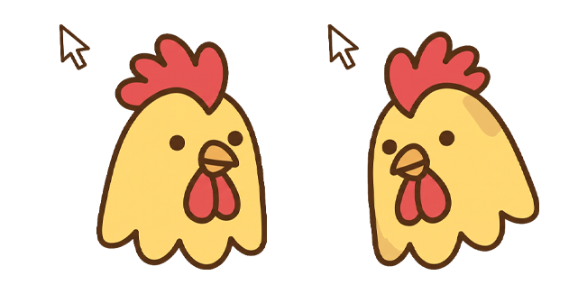 Kawaii Yellow Rooster Head Cursor