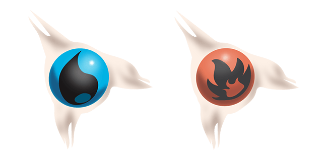 Pokemon Water & Fire Energy Cards Cursor