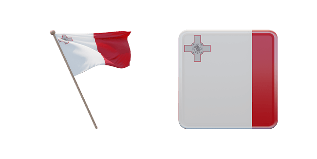 Republic of Malta Flag 3D Cursor