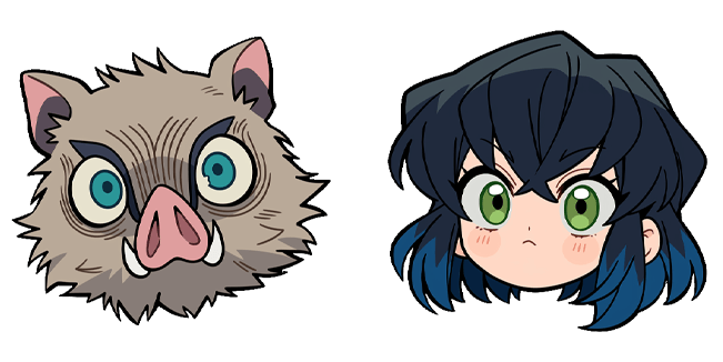 Demon Slayer Inosuke Hashibira & Boar Mask Cursor