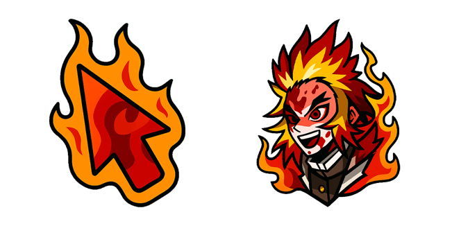 Demon Slayer Kyojuro Rengoku Flame Hashira Cursor