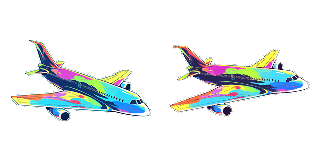 Colorful Airplane Animated Cursor
