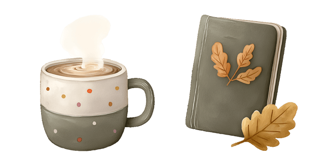 Cottagecore Autumn Coffee & Journal Cursor