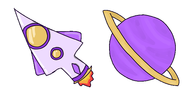 Space Saturn Animated Mouse Cursor