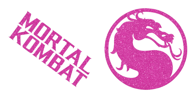 Mortal Kombat Pink Glitter Logo Cursor