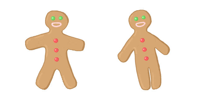 Christmas Gingerbread Snow Angel Animated Cursor
