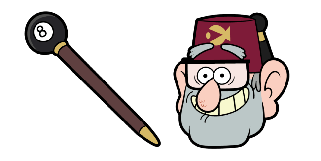 Gravity Falls Stan Pines & 8-Ball Cane Cursor
