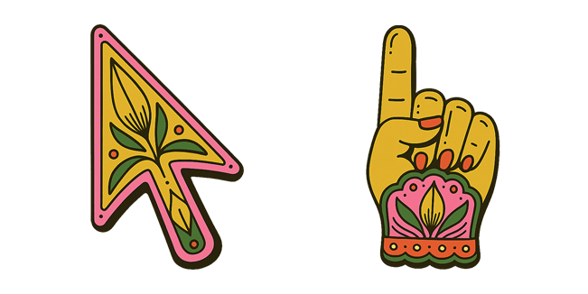 Retro Vintage Art Boho Cursor