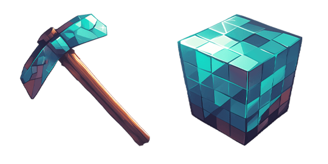 Minecraft Axe & Cube Cursor