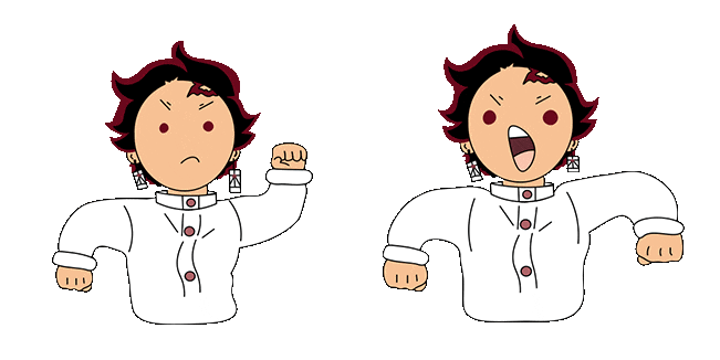 Demon Slayer Tanjiro Kamado Boom Boom Animated Cursor
