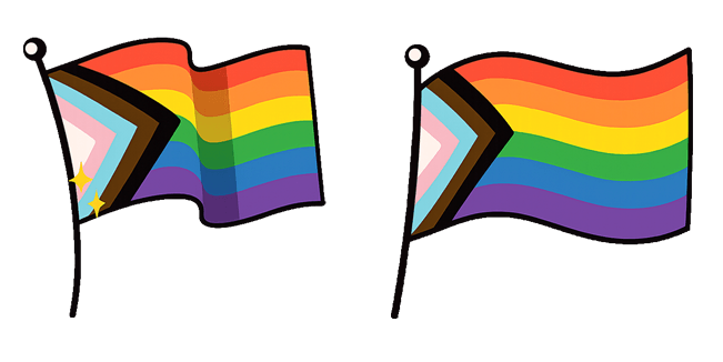 Progress LGBTQ Pride Flag Cursor