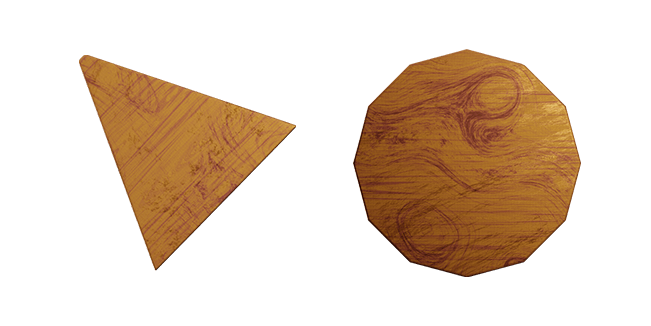 Wood Pyramid & Dodecagon 3D Cursor