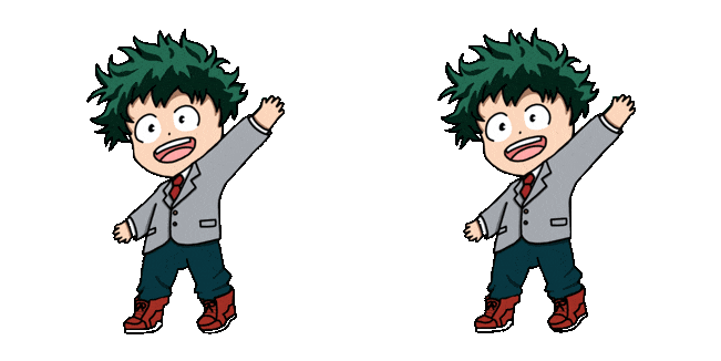 My Hero Academia Deku Waving Hand Animated Cursor