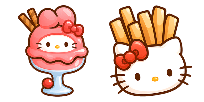 Cute My Melody & Hello Kitty Foodie Cursor