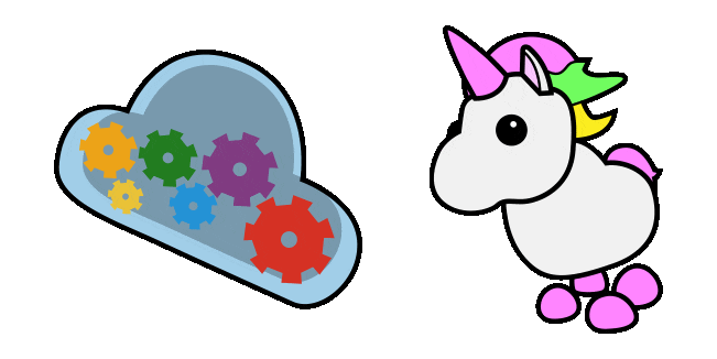 Adopt Me! Unicorn & Rainbow Maker Animated Cursor