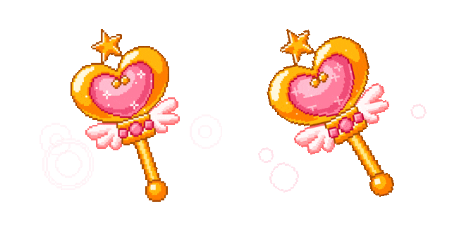 Sailor Moon Pink Moon Stick Pixel Animated Cursor
