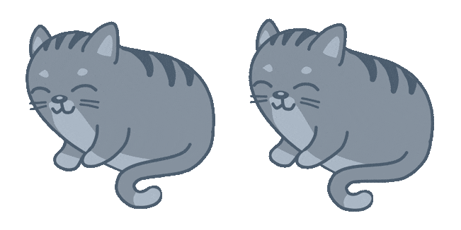 Grey Cat Kneading Animated Cursor