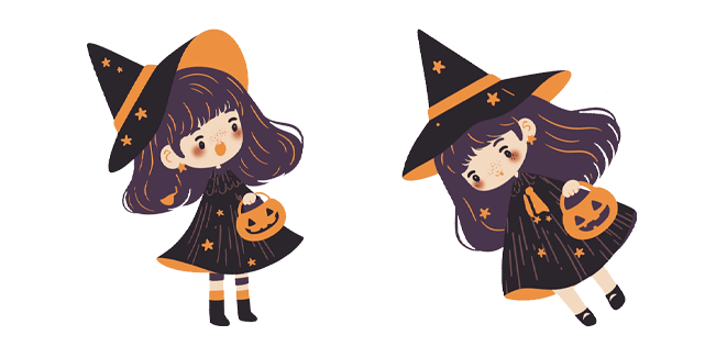Lovely Halloween Witch Cursor