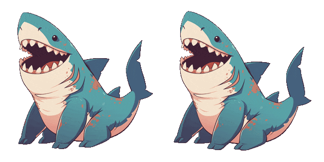 Funny Land Shark Animated Cursor