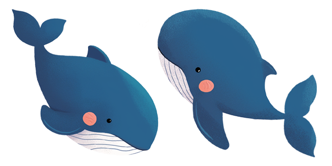 Chibi Blue Whale Cursor