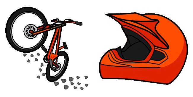 Mountain Bike & Helmet Animated Cursor