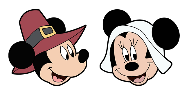 Thanksgiving Day Mickey & Minnie Mouse Cursor