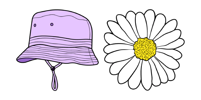 VSCO Girl Bucket Hat & Camomile Cursor