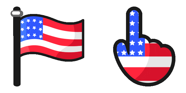 United States of America Flag Animated Cursor