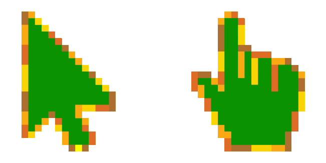 Sunflower Color Pixel Animated Cursor