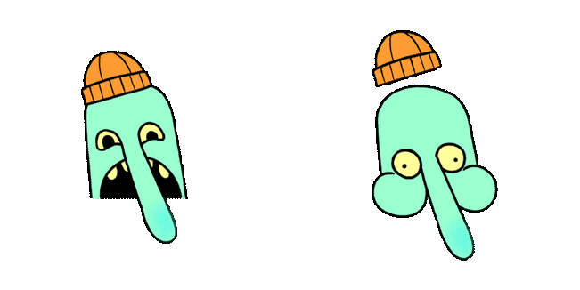 Green Head Inflates the Screen Animated Cursor