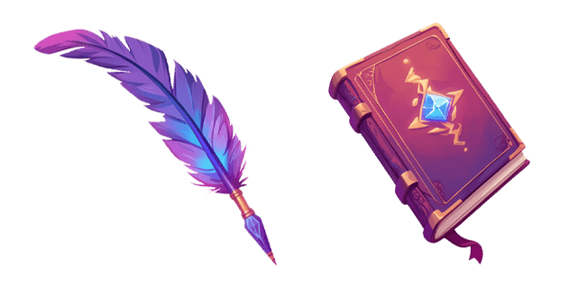 Spell Book & Feather Cursor