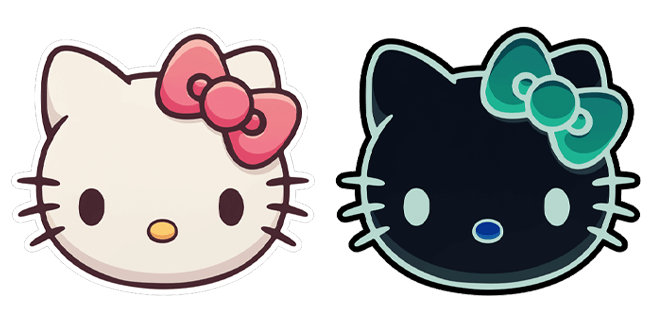 Hello Kitty Negative Cursor