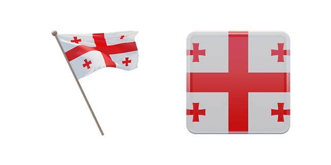 Georgia Flag 3D Cursor