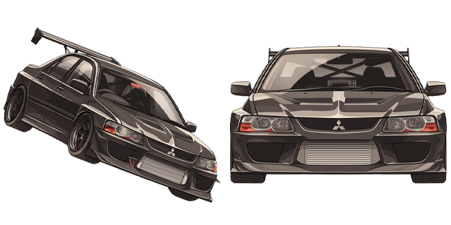 Dark Mitsubishi Lancer Evo IX Cursor