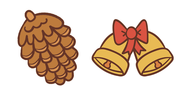 Christmas Pine Cone & Bells Cursor