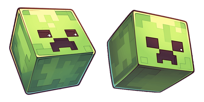 Minecraft 3D Creeper Head Cursor