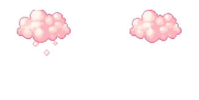 Pink Snow Cloud Pixel Animated Cursor