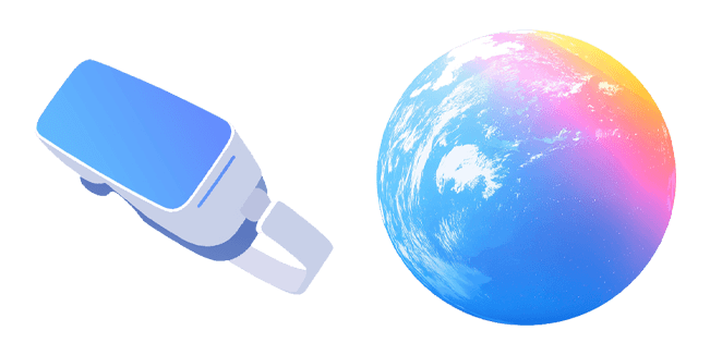 VR Headset & Gloving Earth Cursor
