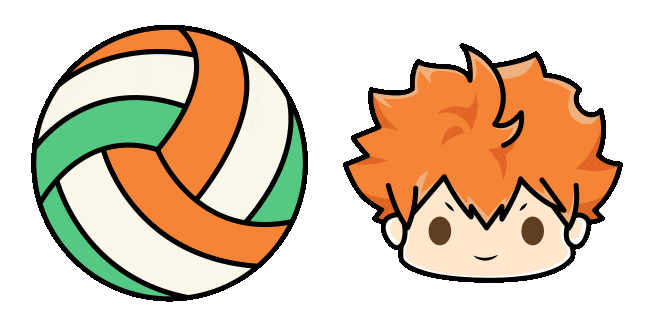 Haikyu!! Cute Hinata & Ball Animated Cursor