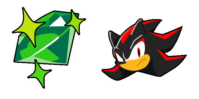Sonic Shadow the Hedgehog & Chaos Emerald Animated Cursor