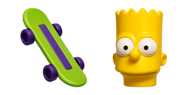 The Simpsons Bart & Skateboard Toy Cursor