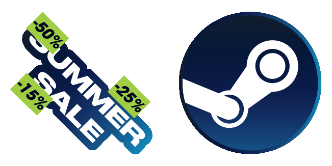 Steam Logo & Summer Sale Discount Animated Cursor
