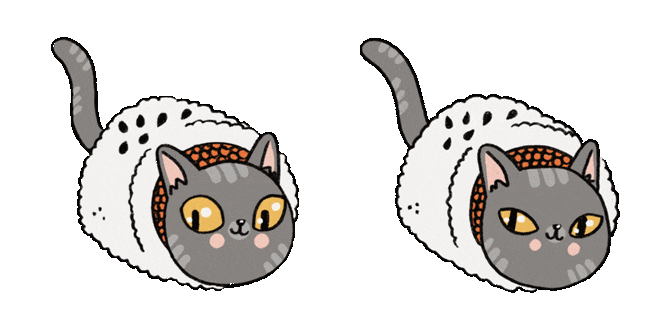 Funny Sushi Cat Animated Cursor