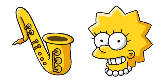 The Simpsons Lisa & Saxophone Cursor