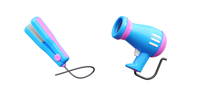 Hair Straightener & Hair Dryer 3D Cursor