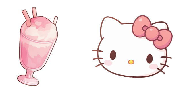 Sanrio Hello Kitty & Milkshake Cursor